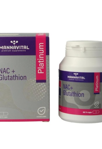 Mannavital NAC + glutathion platinum (60 Vegetarische capsules)