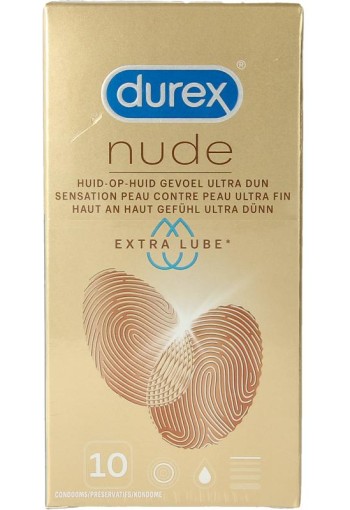 Durex Nude extra lube condooms 10 Stuks