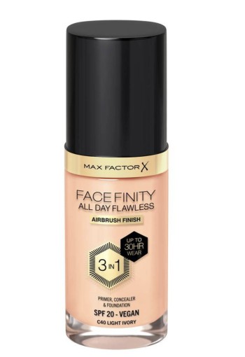 Max Factor Facefinity All Day Flawless 3-in-1 Liquid Foundation - 040 Light Ivory