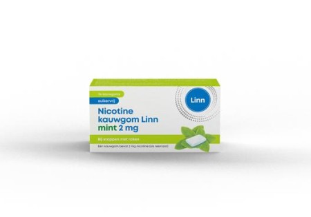 Linn Nicotine kauwgom 2mg mint (96 Stuks)
