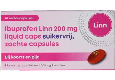 Linn Ibuprofen liquid 200mg suikervrij (20 Capsules)