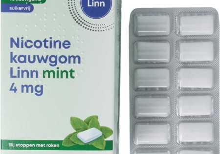 Linn Nicotine kauwgom 4mg mint (96 Stuks)