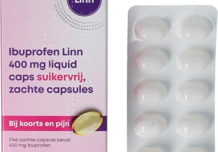 Linn Ibuprofen liquid 400mg suikervrij (20 Capsules)