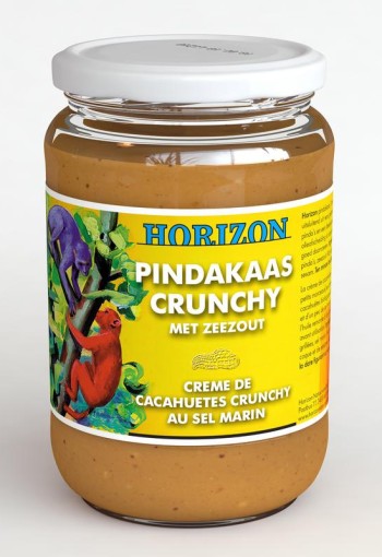 Horizon Pindakaas crunchy met zeezout eko bio (650 Gram)
