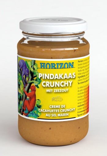 Horizon Pindakaas crunchy met zeezout eko bio (350 Gram)