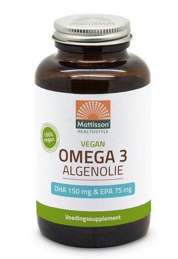 Mattisson Vegan omega 3 algenolie DHA 150mg EPA 75mg (120 Vegetarische capsules)