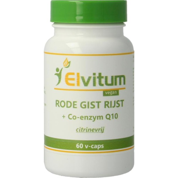 Elvitaal/elvitum Rode gist rijst met Q10 (60 Vegetarische capsules)