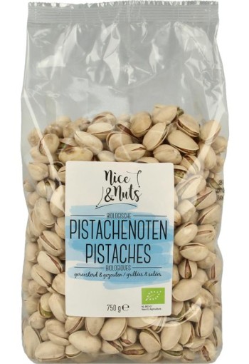 Nice & Nuts Pistache geroosterd en gezouten bio (750 Gram)