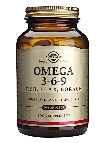 Solgar Vitamins Omega 3-6-9 (60 softgels) (Visolie, lijnzaadolie en borage olie)