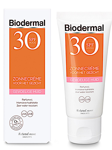 Biodermal Zonnecreme Gezicht Gevoelige Huid Factor(spf)30