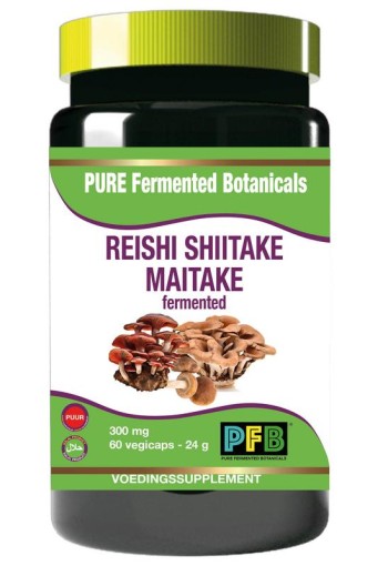 SNP Reishi shiitake maitake fermented 300mg puur (60 Vegetarische capsules)