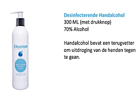 Desinfecterende Handalcohol 300 ML (met drukknop) 70% Alcohol
