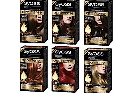 Overzicht Syoss haarkleuring producten.