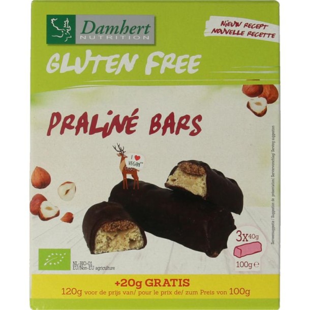 Damhert Pralinerepen glutenvrij bio (100 Gram)