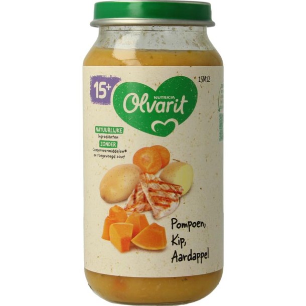 Olvarit Pompoen kip aardappel 15M12 (250 Gram)