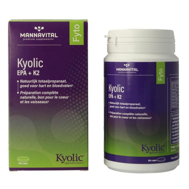 Mannavital Kyolic EPA & K2 (80 Capsules)