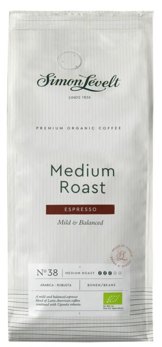 Simon Levelt Cafe N38 espresso medium dark roast bio (500 Gram)