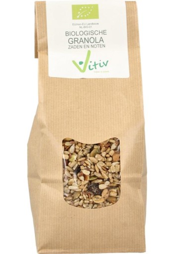 Vitiv Granola zaden en noten bio (500 Gram)