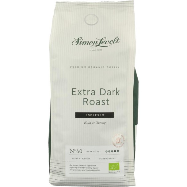 Simon Levelt Cafe N40 espresso extra dark roast bio (500 Gram)