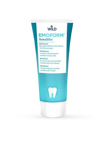 Emoform Tandpasta sensitive met fluor (75 Milliliter)