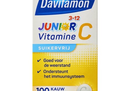 Davitamon Junior vitamine C sinaasappel 100 kauwtabletten