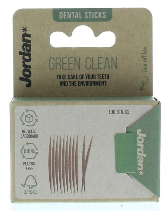 Jordan Green clean tandenstoker dun (100 Stuks)