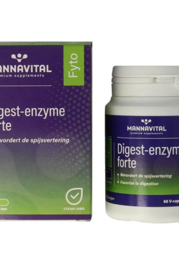Mannavital Digest enzyme forte (60 Vegetarische capsules)