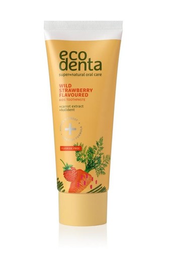 Ecodenta Tandpasta kids wilde aardbei (75 Milliliter)