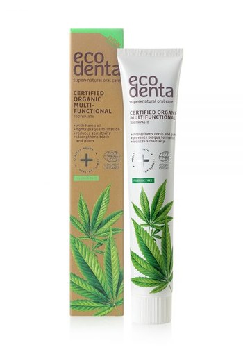 Ecodenta Tandpasta organic hennep olie (75 Milliliter)