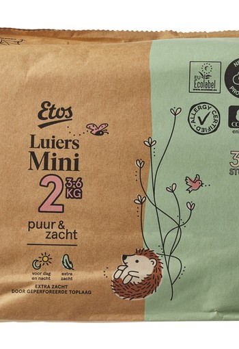 Etos Luiers Mini Puur & Zacht Mt 2 ( 34 stuks )