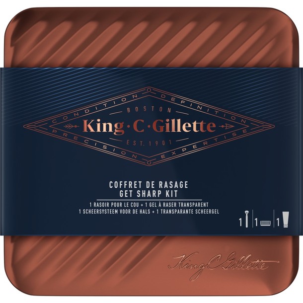 King C. Gillette Geschenkset: Scheersysteem + Transparante Gel 221 gram