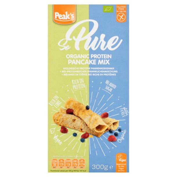 Peak's So pure protein pancakemix glutenvrij bio (300 Gram)
