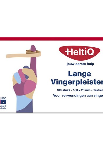 Heltiq Vingerpleister lang textiel 180 x 20mm (100 Stuks)