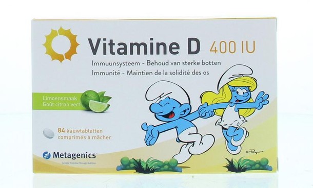 Metagenics Vitamine D 400IU smurfen (84 Kauwtabletten)