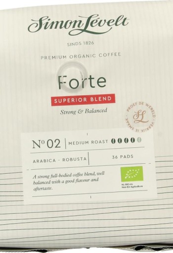 Simon Levelt Cafe pads forte superior blend bio (36 Stuks)