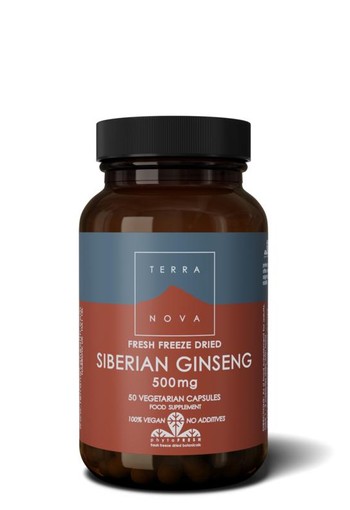 Terranova Siberian ginseng 500mg (50 Vegetarische capsules)