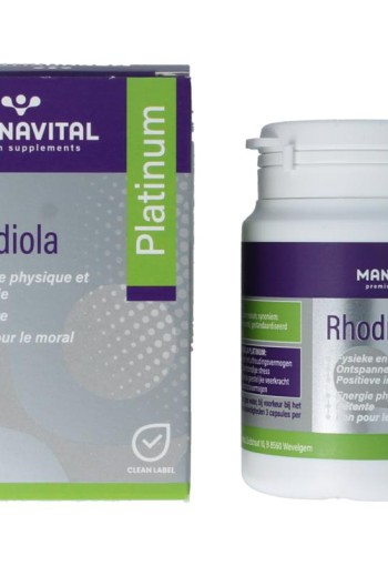 Mannavital Rhodiola platinum (60 Vegetarische capsules)