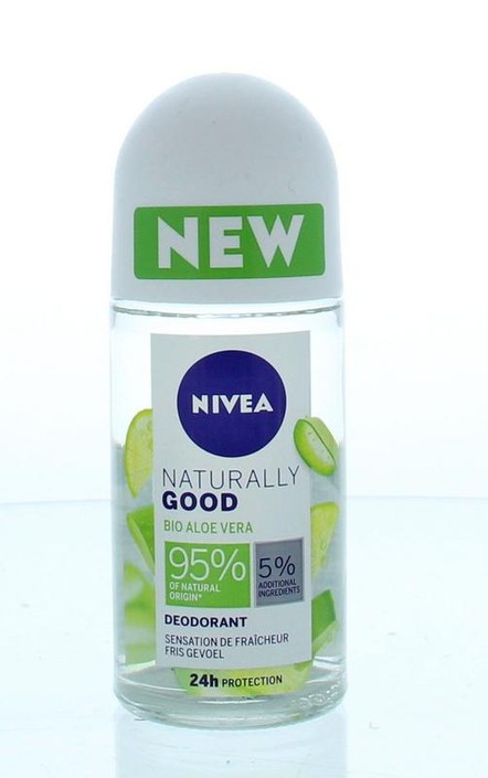 Nivea Deodorant roller naturally good aloe vera (50 Milliliter)