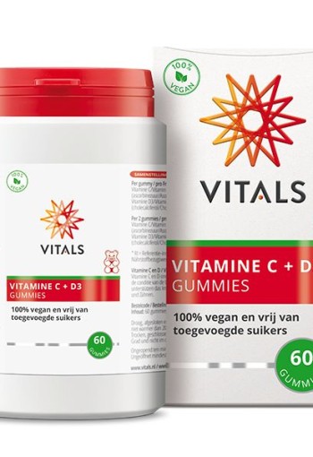 Vitals Vitamine C + D3 gummies (60 Stuks)