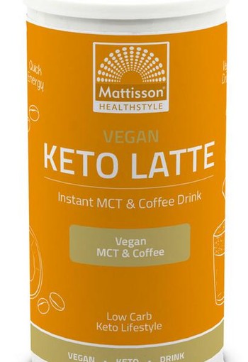 Mattisson Vegan keto latte instant MCT & coffee drink (200 Gram)