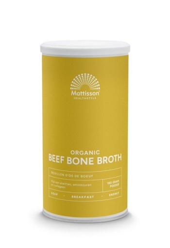 Mattisson Organic beef bone broth botten bouillon bio (180 Gram)