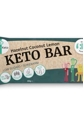 Go-Keto Bar - hazelnut, cocos, lemon bio (12 Stuks)