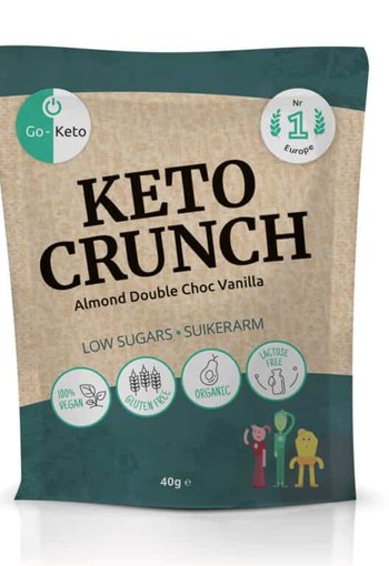 Go-Keto Crunch - almond vanilla sea salt bio (10 Zakjes)
