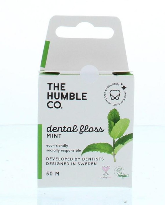 The Humble Co Dental floss fresh mint 50 meter (1 Stuks)