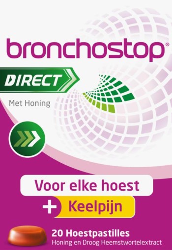 Bronchostop Direct pastilles honing (20 Stuks)