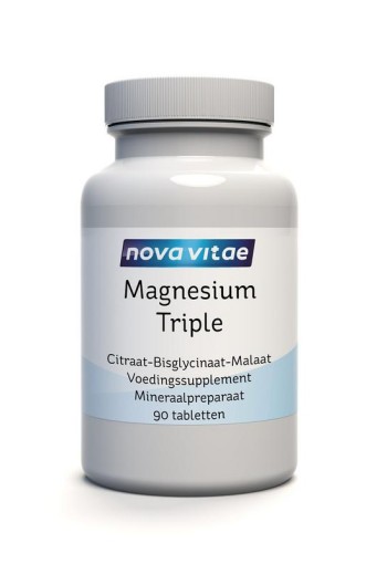 Nova Vitae Magnesium citraat bisglycinaat malaat (90 Tabletten)
