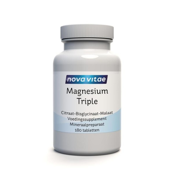 Nova Vitae Magnesium triple citraat bisglycinaat malaat (180 Tabletten)
