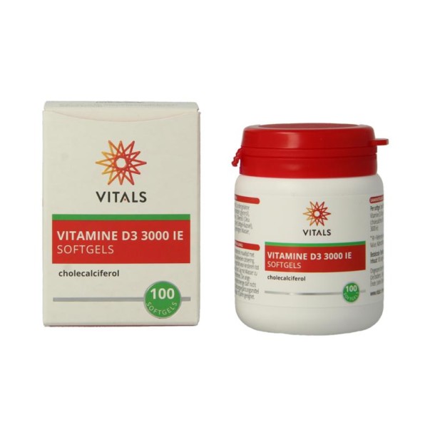 Vitals Vitamine D3 3000IE (100 Softgels)