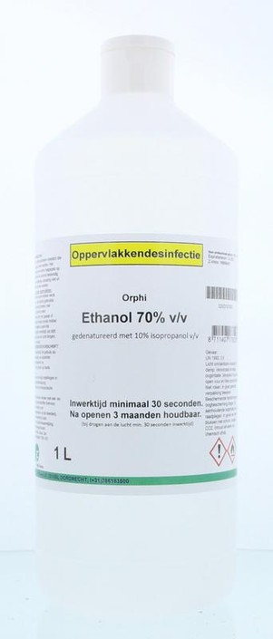 Orphi Alcohol ethanol 70% gedenatureerd 10% (1 Liter)