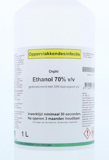 Orphi Alcohol ethanol 70% gedenatureerd 10% (1 Liter)
